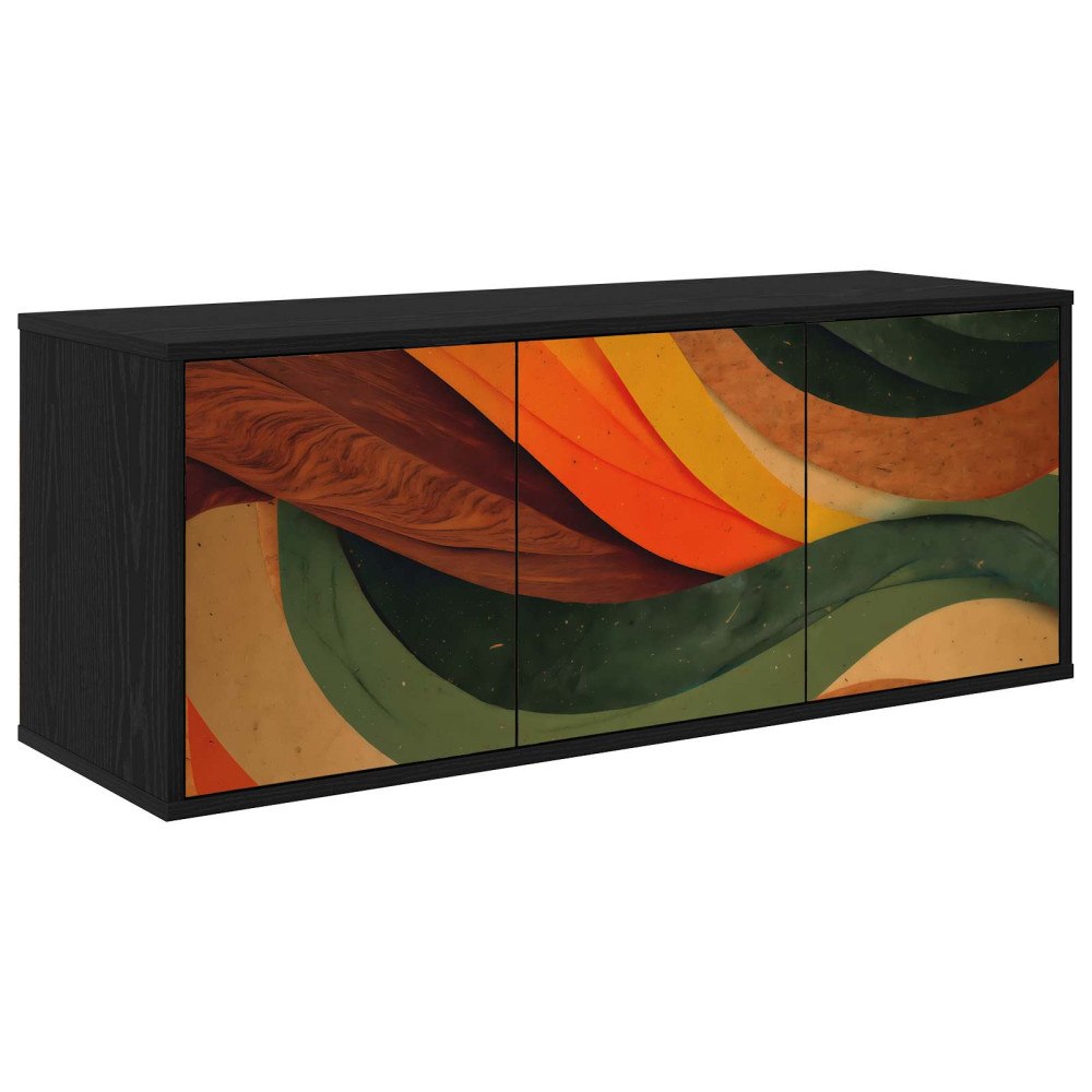 vidaXL Väggmonterad TV-skåp BONN 102 x 33 x 40 cm Svart ek