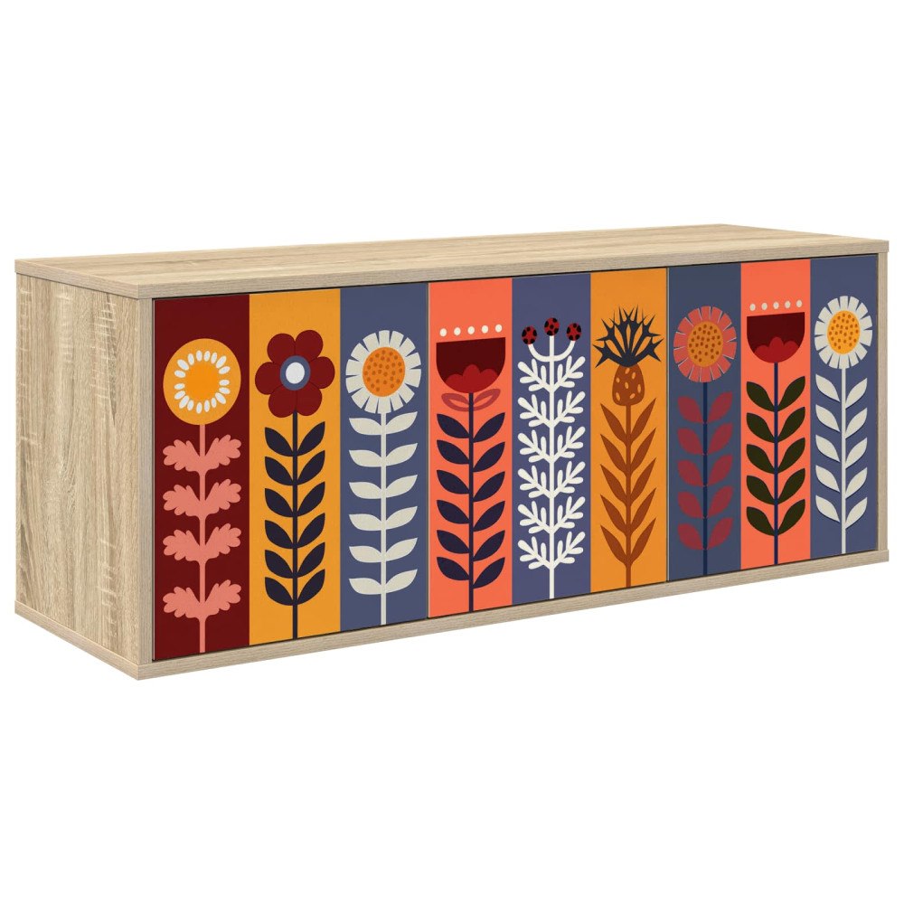 vidaXL Väggmonterad TV-skåp ESSEN 102 x 33 x 40 cm Sonoma-ek