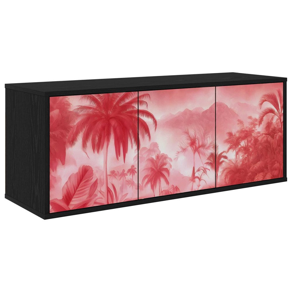 vidaXL Väggmonterad TV-skåp AACHEN 102 x 33 x 40 cm Svart ek