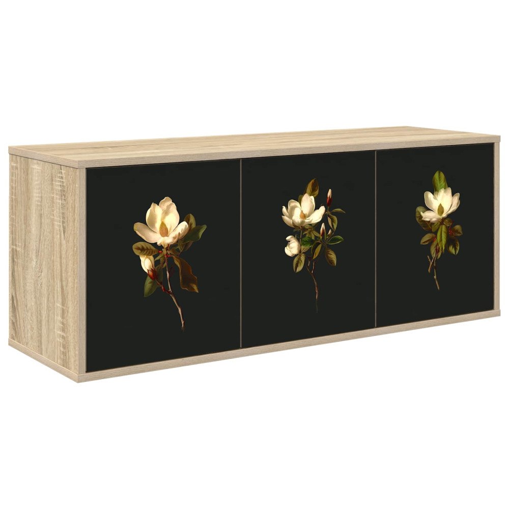 vidaXL Väggmonterad TV-skåp BREMEN 102 x 33 x 40 cm Sonoma-ek