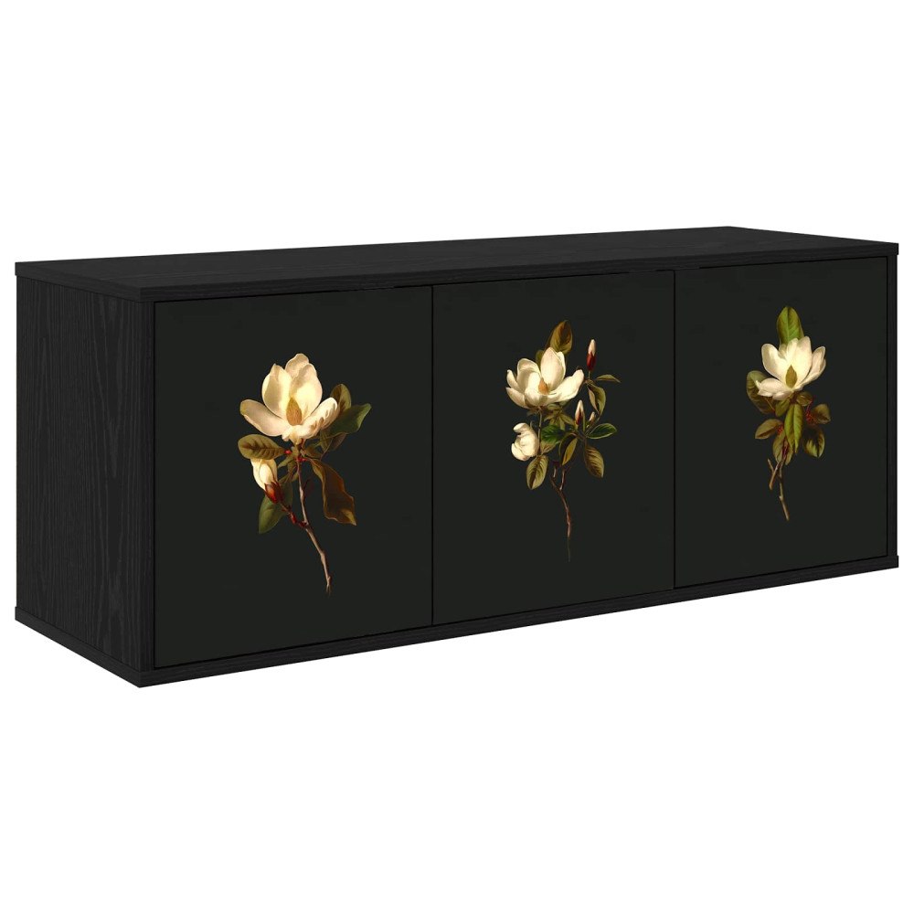 vidaXL Väggmonterad TV-skåp BREMEN 102 x 33 x 40 cm Svart ek