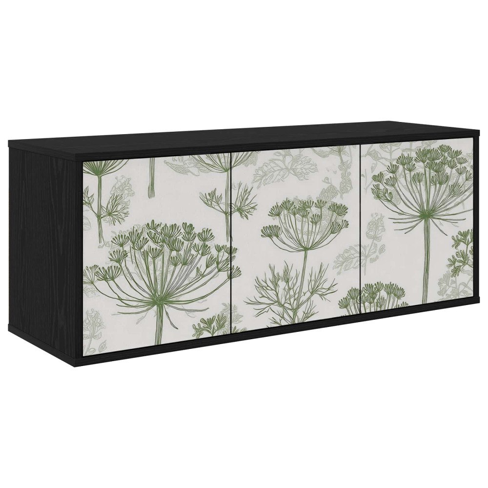 vidaXL Väggmonterad TV-skåp GOTHA 102 x 33 x 40 cm Svart ek