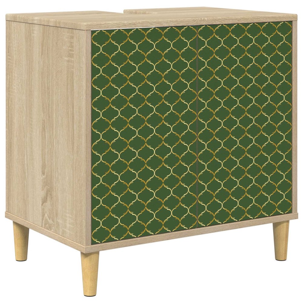 vidaXL Badrumsskåp GELEEN Sonoma-ek 60 x 40 x 60 cm Konstruerat trä