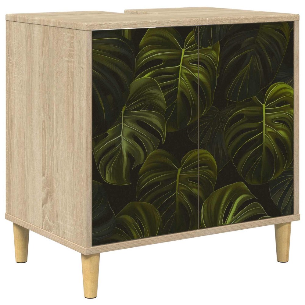 vidaXL Badrumsskåp ELBURG Sonoma-ek 60 x 40 x 60 cm Konstruerat trä