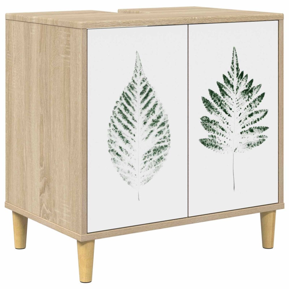 vidaXL Badrumsskåp HANAU Sonoma-ek 60 x 40 x 60 cm Konstruerat trä