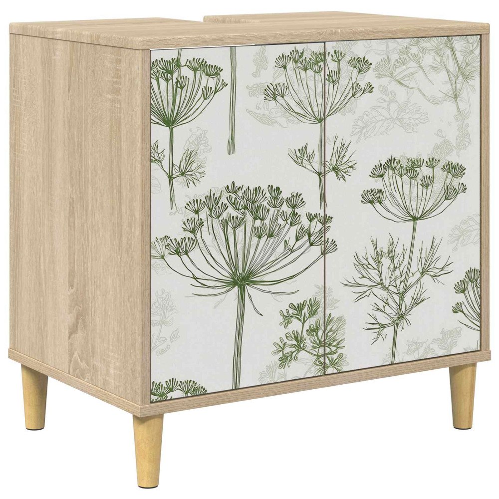 vidaXL Badrumsskåp GOTHA Sonoma-ek 60 x 40 x 60 cm Konstruerat trä