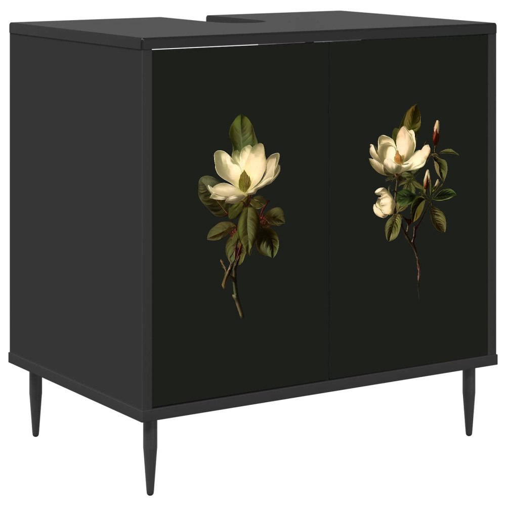vidaXL Badrumsskåp BREMEN Svart ek 60 x 40 x 61 cm Konstruerat trä