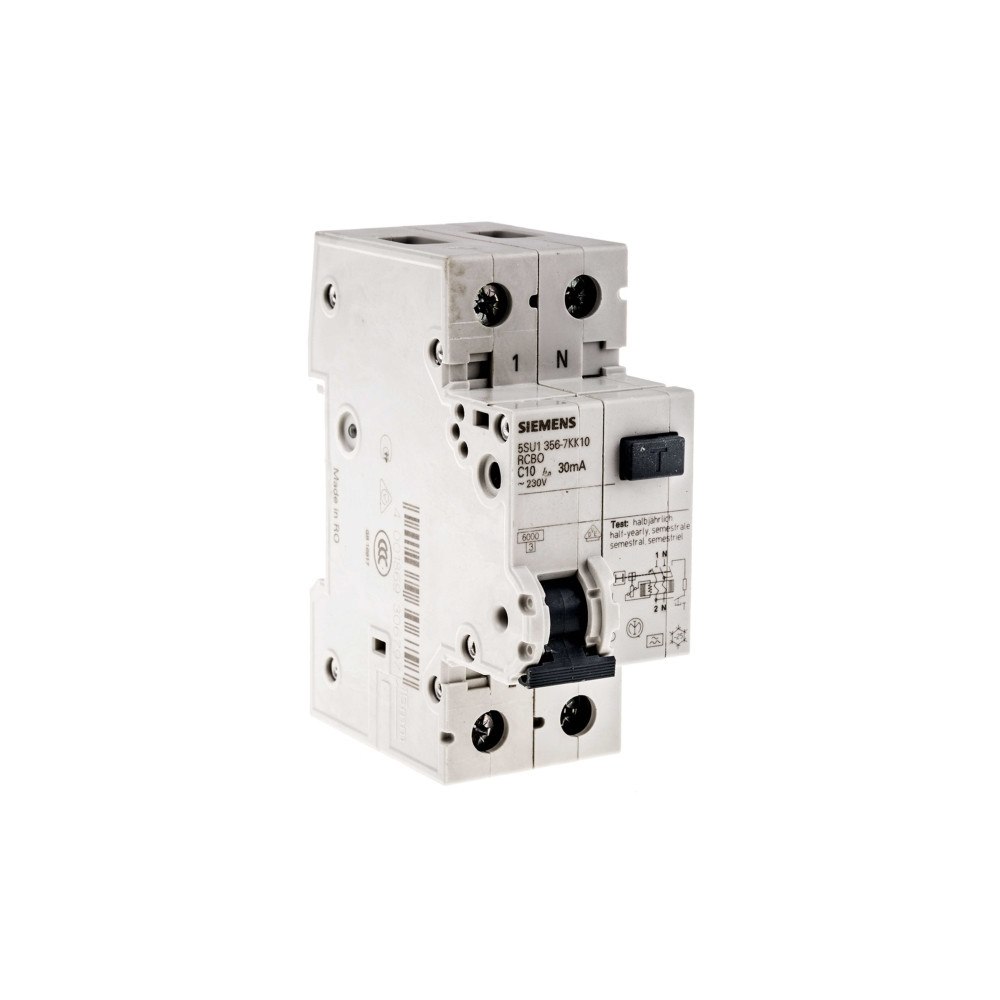 Siemens Kombiafbryder Automatsikring/HPFI C 10A 1P+N 30mA 5SU1356-7K...