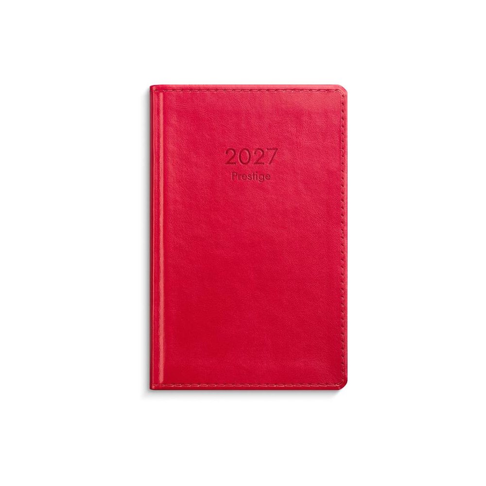 Burde Kalender Prestige 2027 konstläder röd