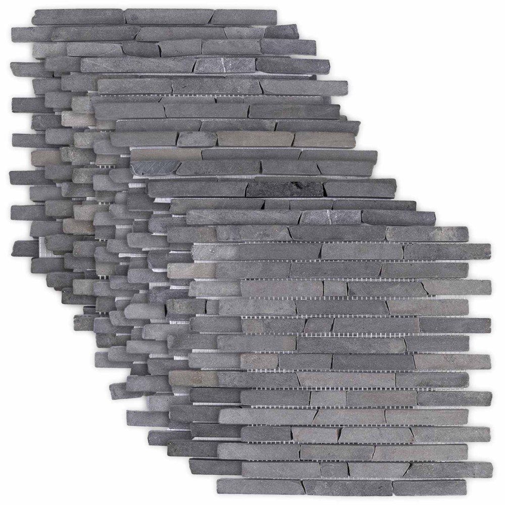vidaXL Mosaikplattor Grå 30 x 30 cm Marmor