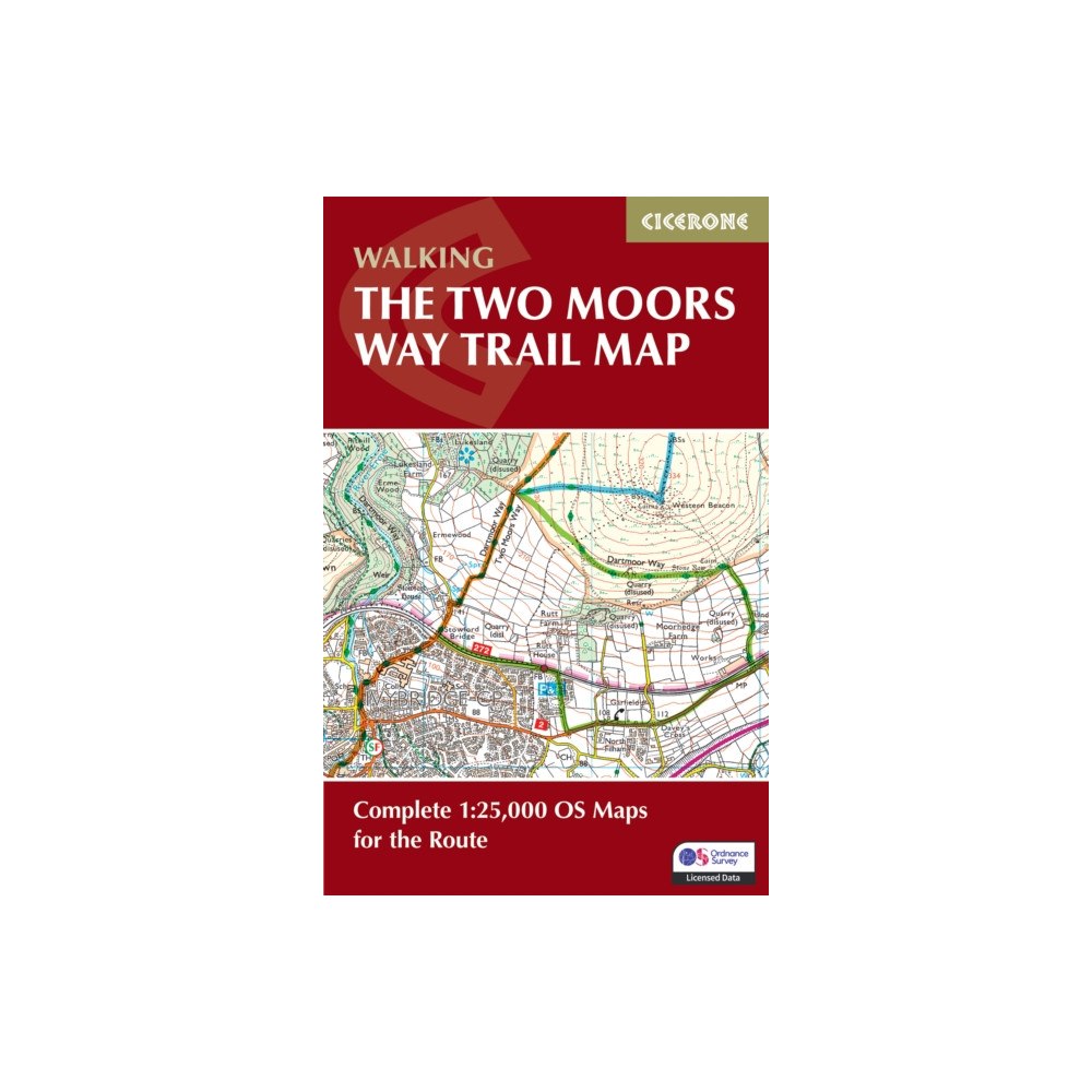Cicerone Press The Two Moors Way Trail Map (häftad, eng)