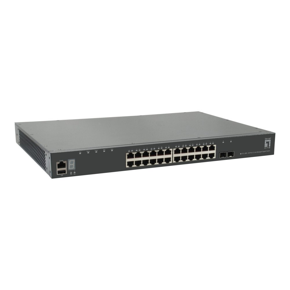 LevelOne LevelOne GTL-2881 - switch - 24 portar - Administrerad - rackmonterbar