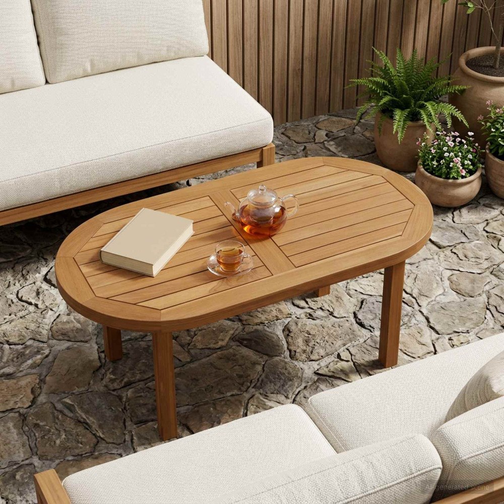 vidaXL Bordsskiva 80 x 40 x 2,5 cm Oval Massivt teakträ Naturlig