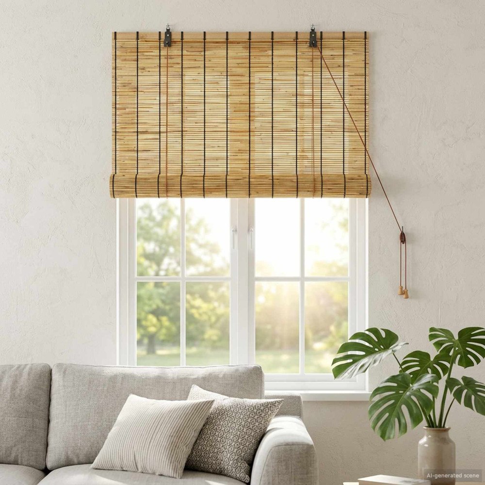 vidaXL Rullgardin Naturlig 80 x 160 cm Vass