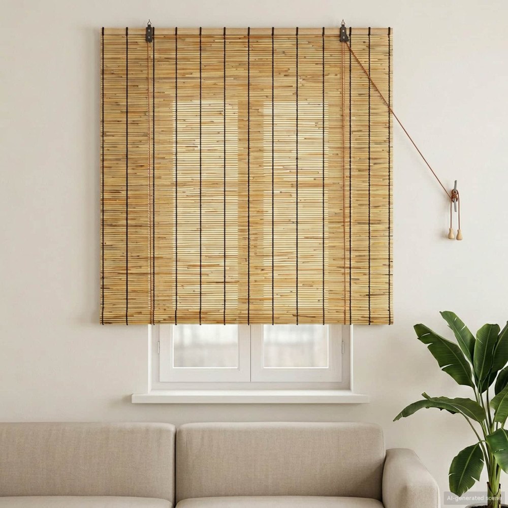 vidaXL Rullgardin Naturlig 120 x 160 cm Vass
