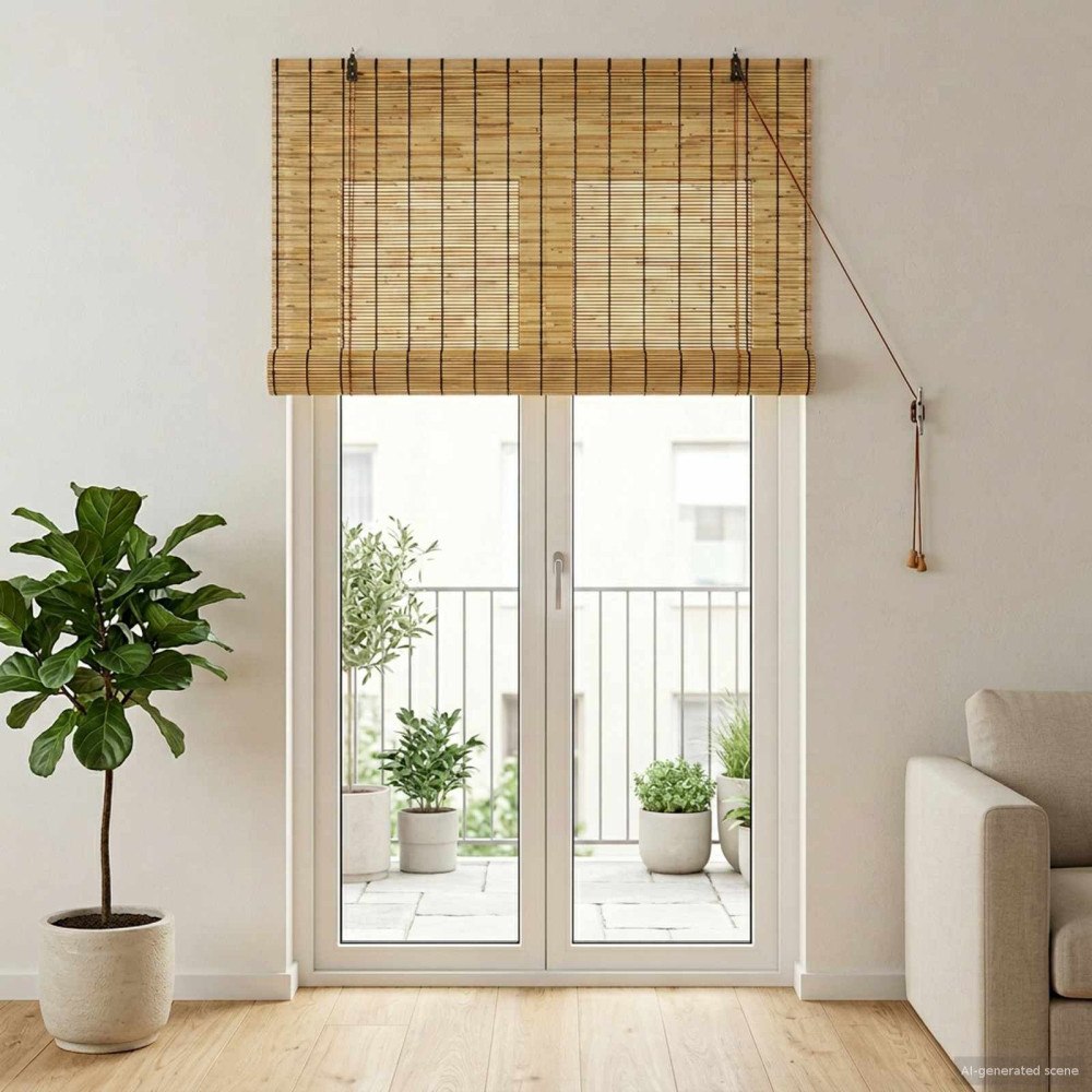 vidaXL Rullgardin Naturlig 120 x 220 cm Vass
