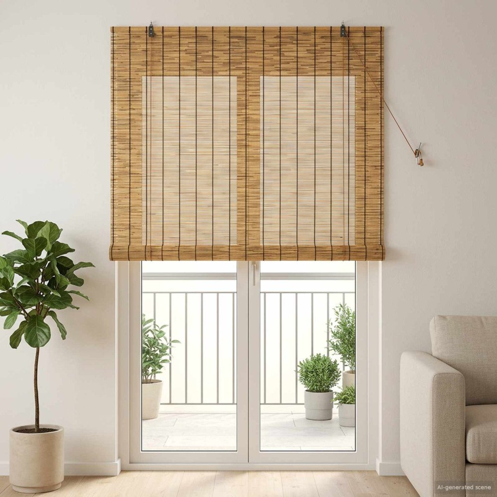 vidaXL Rullgardin Brun 120 x 220 cm Vass