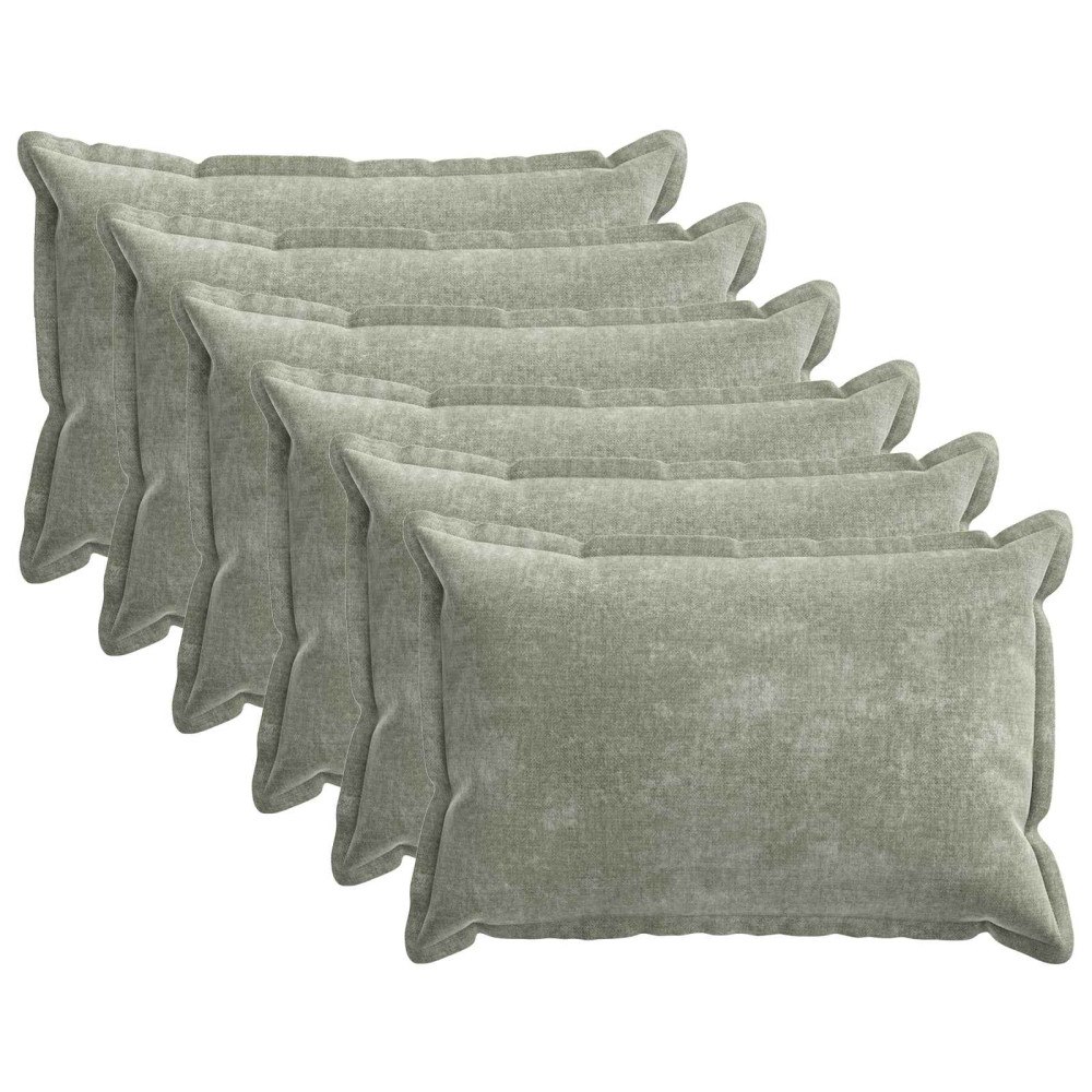 vidaXL Kuddöverdrag 6 st HOUTEN Grön 50 x 80 cm Chenilletyg