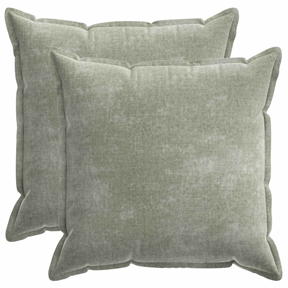 vidaXL Kuddöverdrag 2 st HOUTEN Grön 60 x 60 cm Chenilletyg
