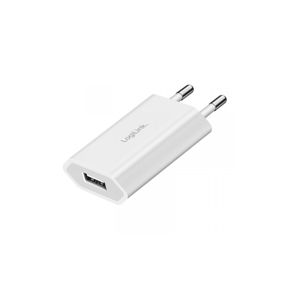 LogiLink LogiLink USB-uttagadapter, 1x USB-A 5 W, vit, europeiskt sti...