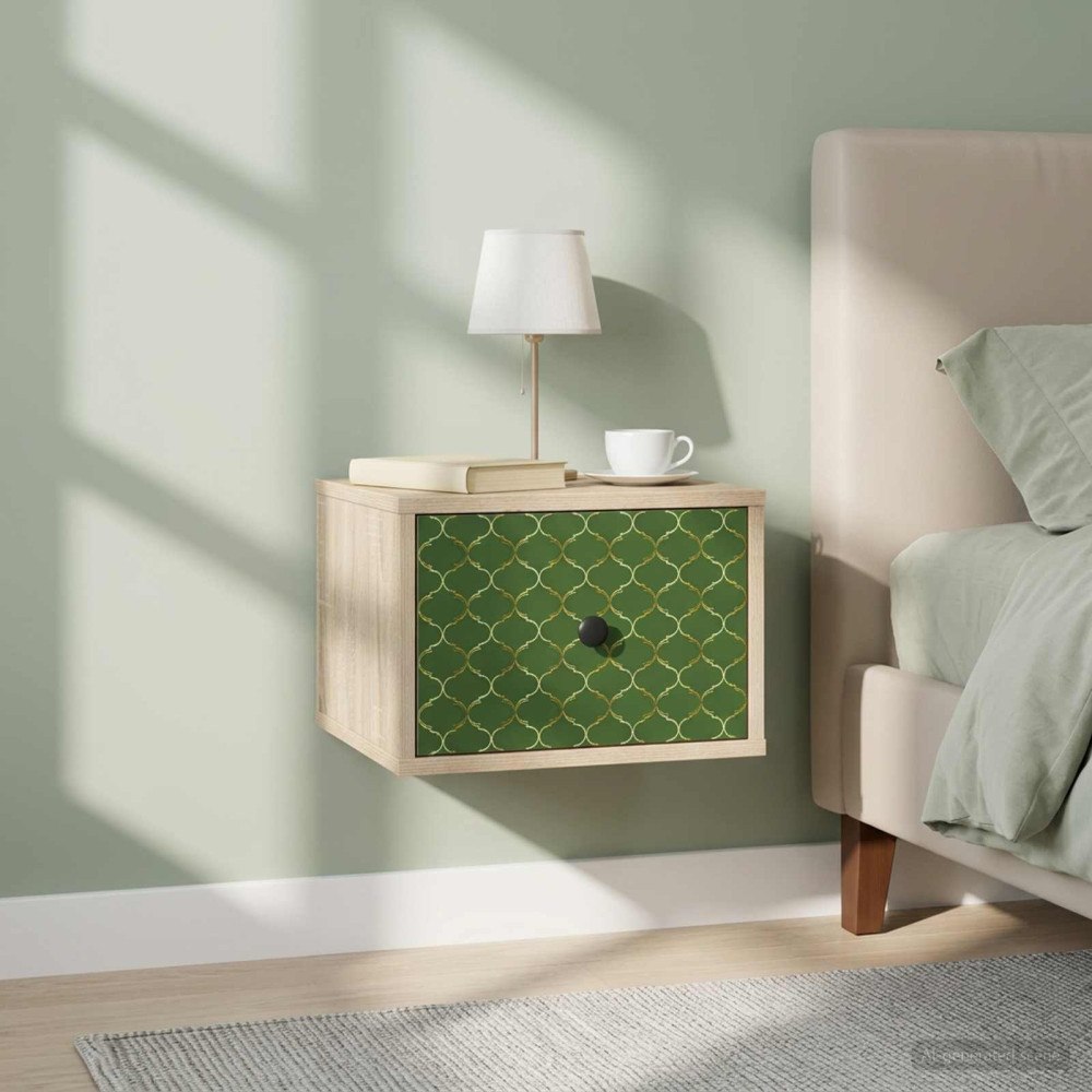 vidaXL Väggmonterad sänggavel GELEEN 2 st Sonoma-ek 36 x 33 x 25 cm