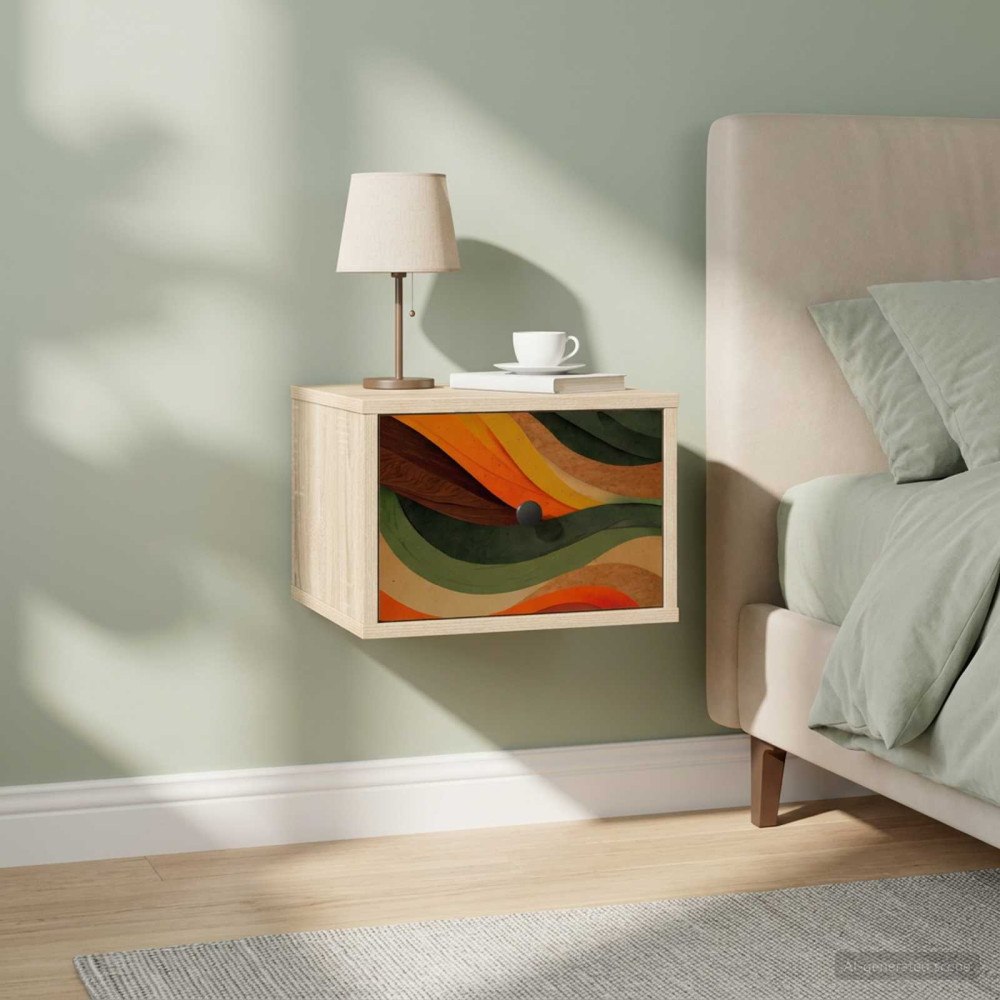 vidaXL Väggmonterad sänggavel BONN 2 st Sonoma-ek 36 x 33 x 25 cm