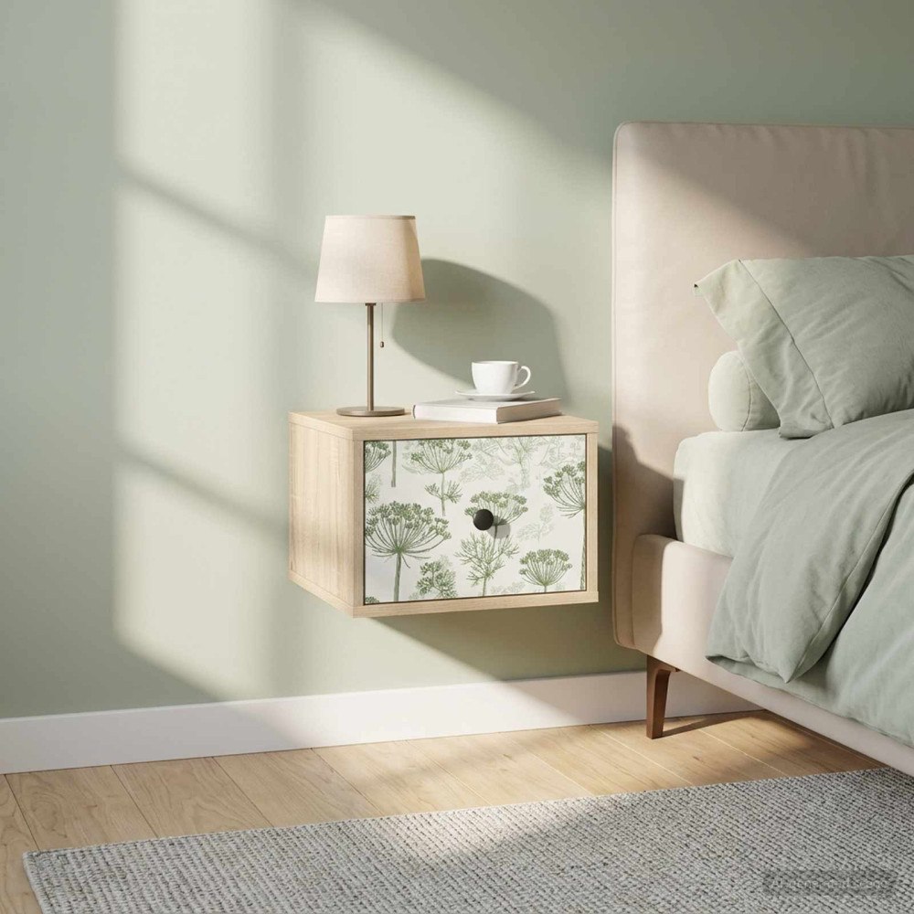 vidaXL Väggmonterad sänggavel GOTHA 2 st Sonoma-ek 36 x 33 x 25 cm