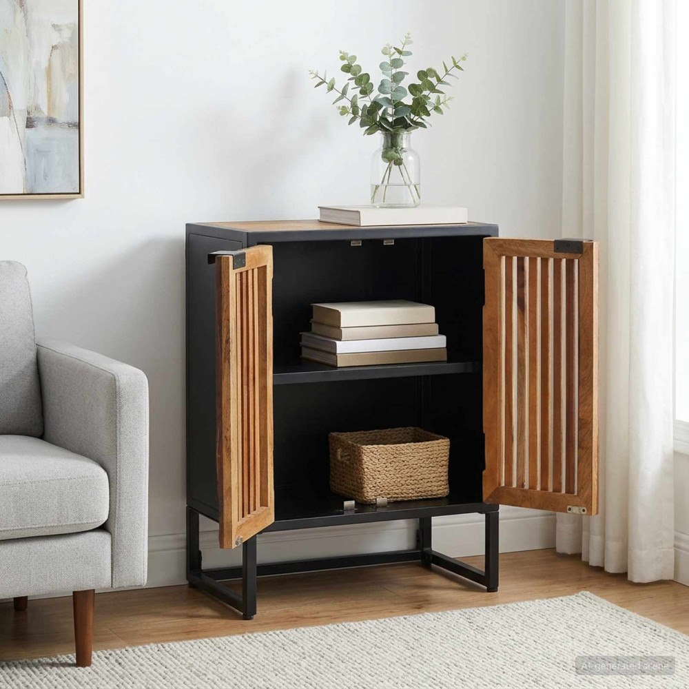 vidaXL Sideboard 53 x 30 x 70 cm Massivt mangoträ och konstruerat trä