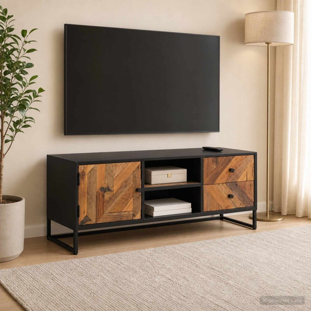 vidaXL TV-skåp med låda med lagring med dörr 105 x 30 x 40 cm
