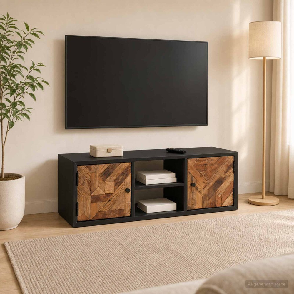 vidaXL TV-skåp med hylla med lagring med dörr 105 x 30 x 35 cm