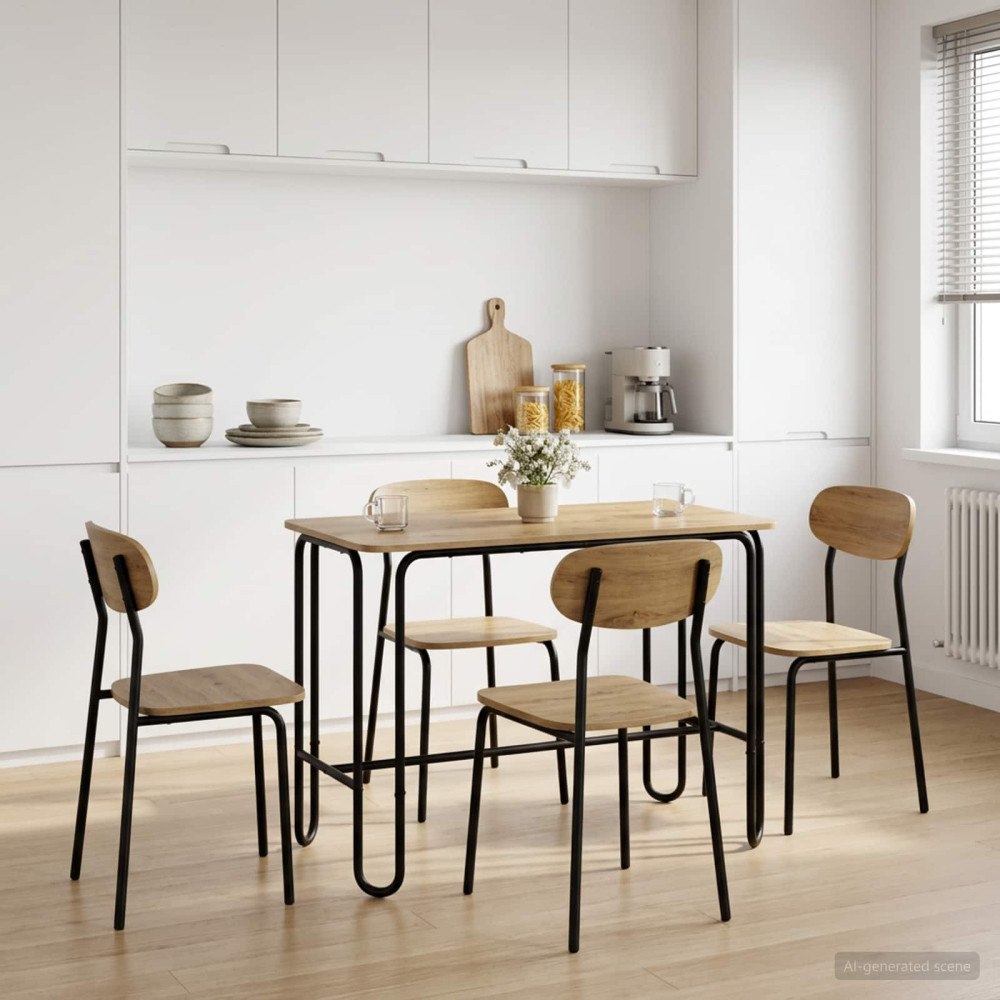 vidaXL Matbord 100 x 50 x 75 cm Konstruerat trä Artisan-ek Rektangulär