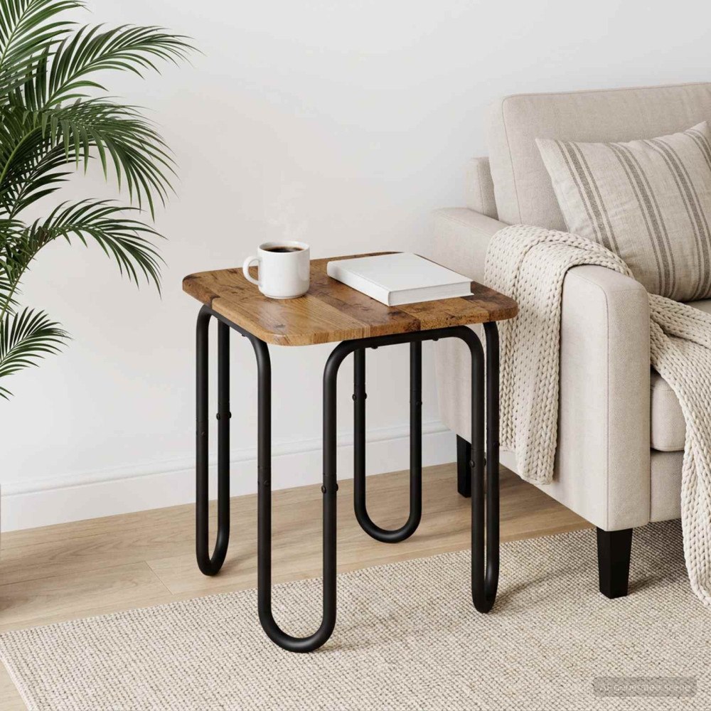 vidaXL Kaffeebord Gammalt trä 40 x 40 x 45 cm Konstruerat trä
