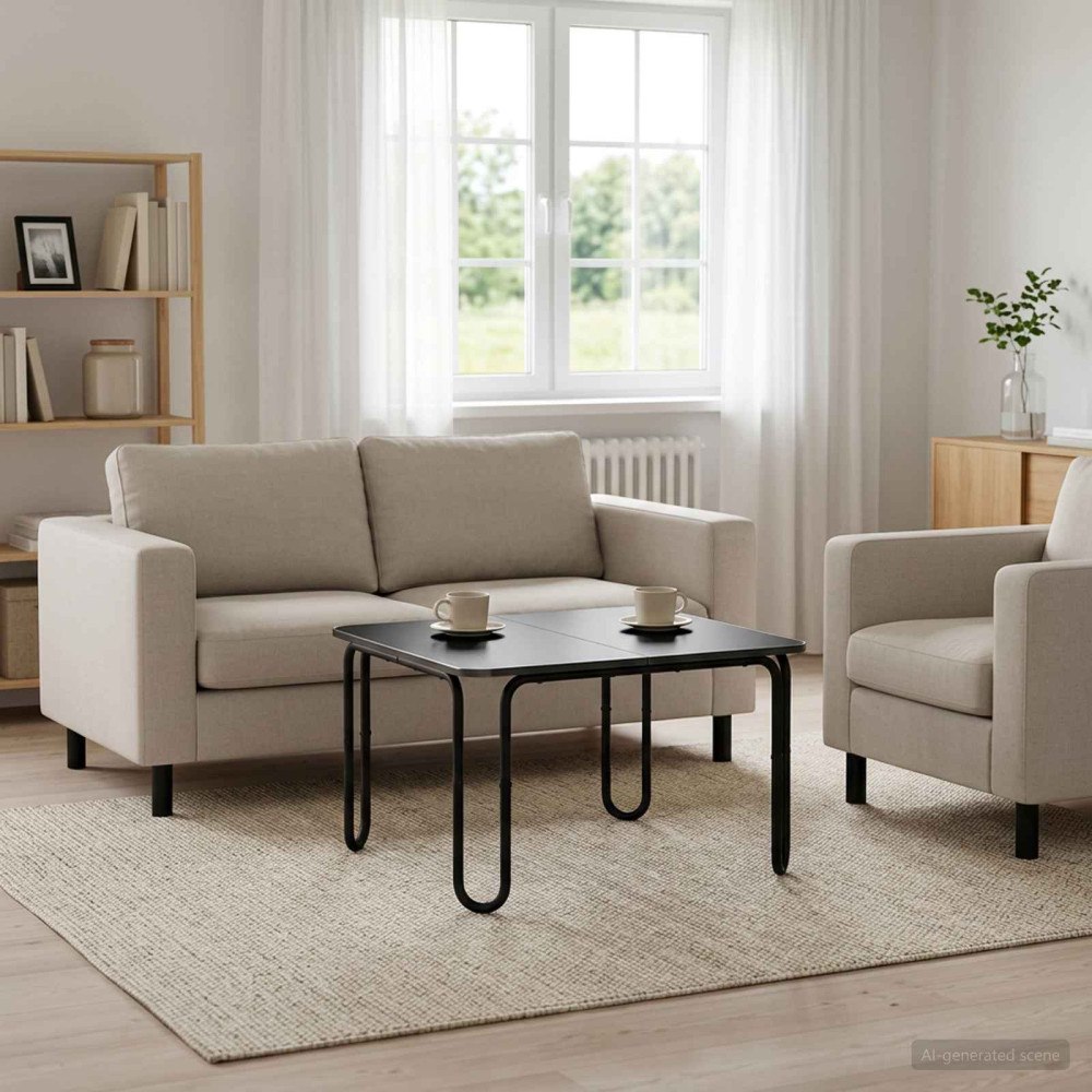 vidaXL Kaffeebord Svart 59 x 59 x 45 cm Konstruerat trä