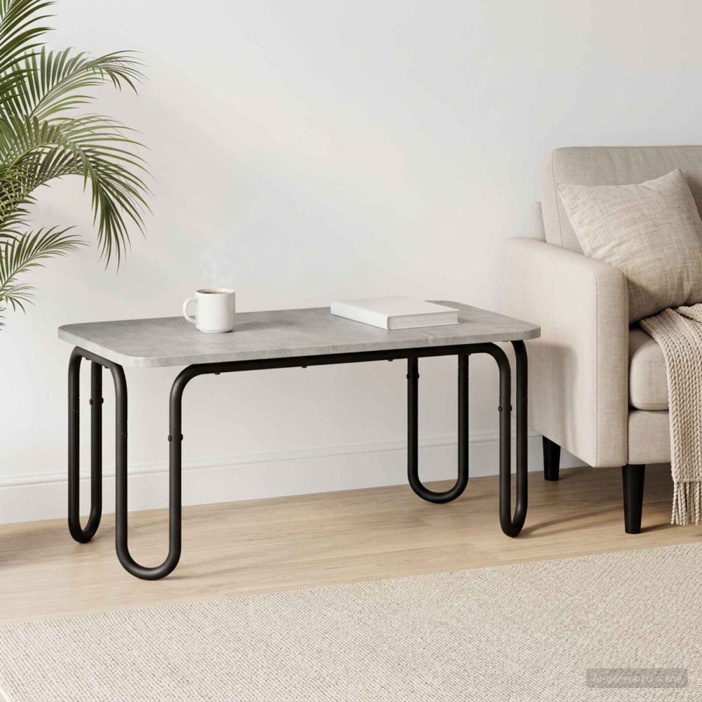 vidaXL Kaffeebord Betonggrå 79,5 x 40 x 36 cm Konstruerat trä