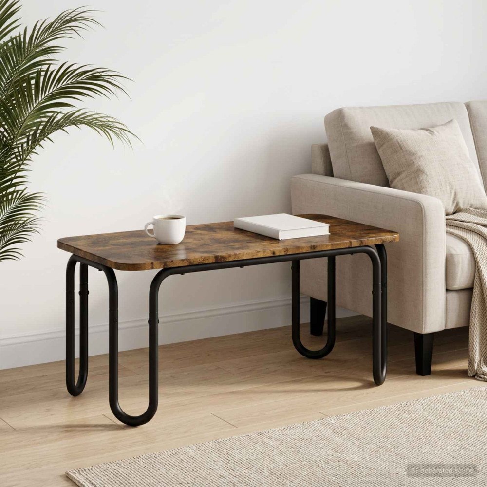 vidaXL Kaffeebord Rökt ek 100 x 50 x 45 cm Konstruerat trä
