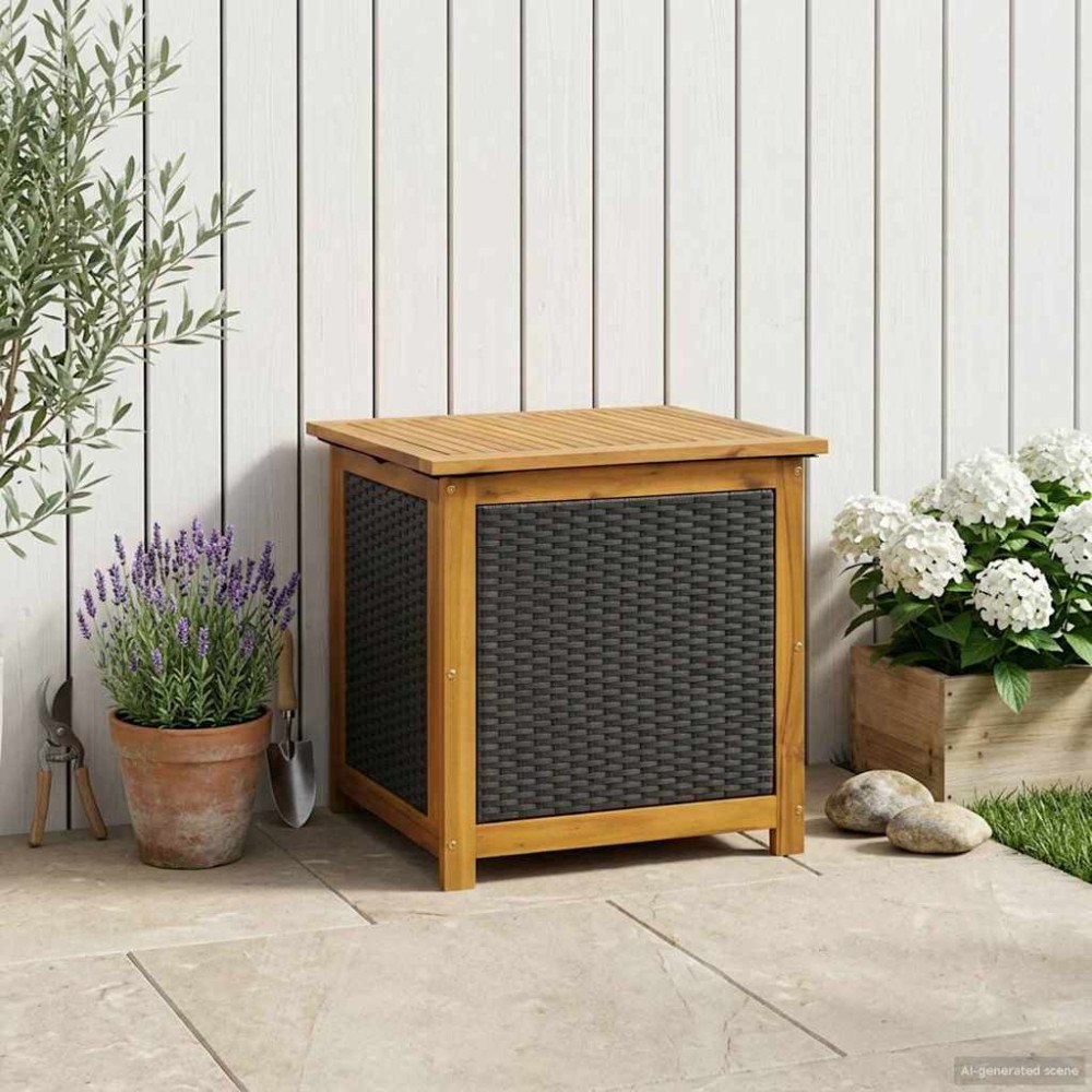 vidaXL Trädgårdsförvaringslåda 185 L Massivt Akaciaträ 60 x 50 x 56 cm