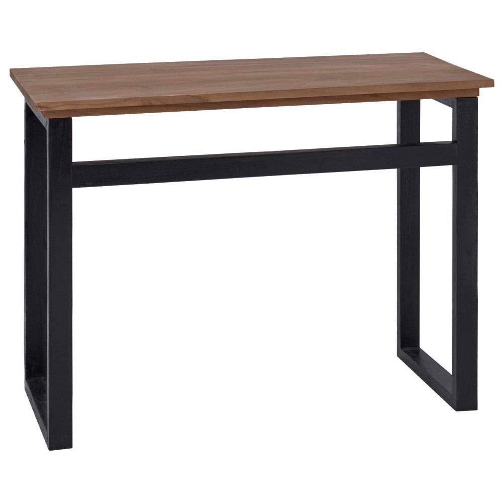 vidaXL Skrivbord Naturlig Massivt teakträ 100 x 45 x 75cm