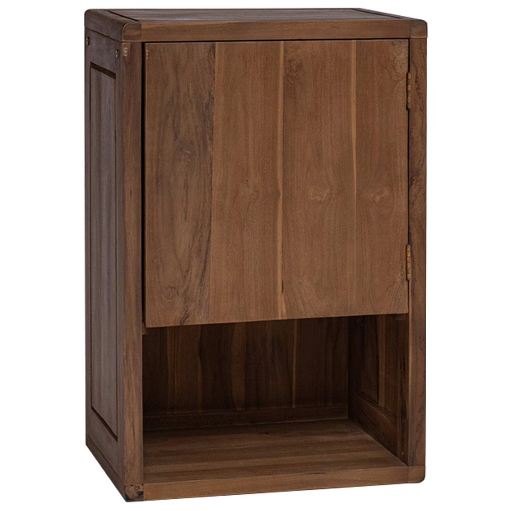 vidaXL Badrumssidekabinett Naturlig 45 x 30 x 70 cm Massivt teakträ
