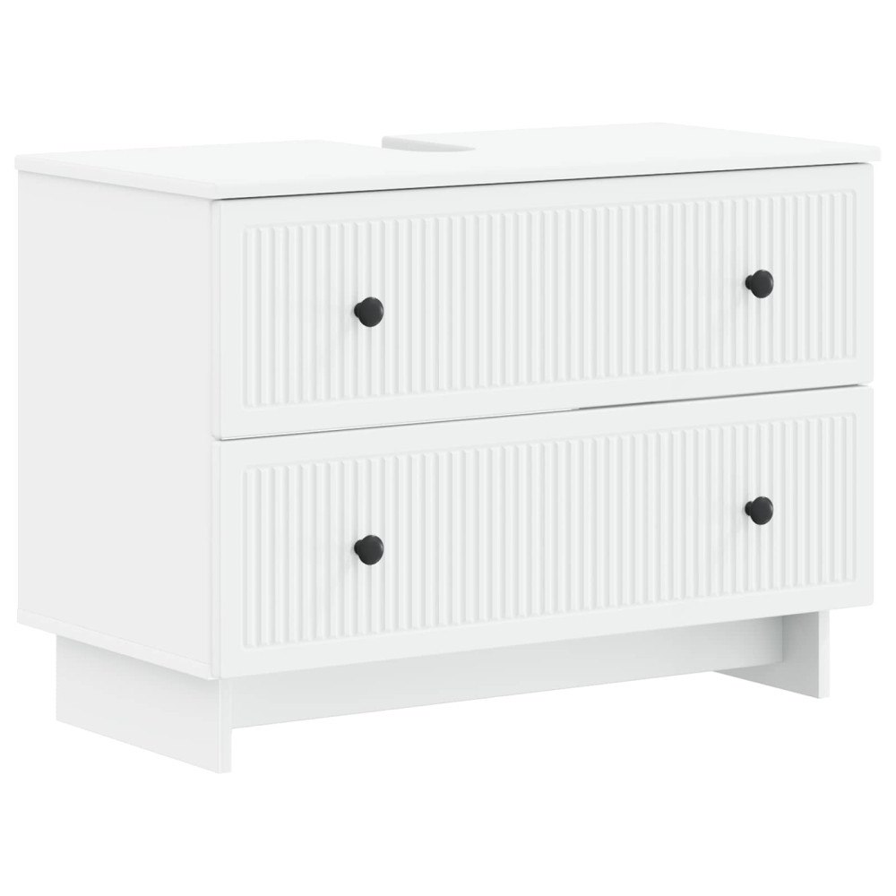 vidaXL Badrumsskåp med handfat EDE Vit 82 x 41 x 59 cm Konstruerat trä