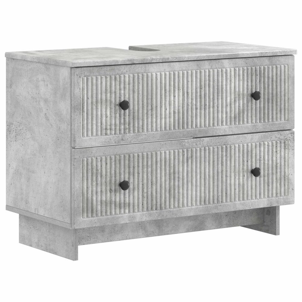 vidaXL Badrumsskåp med handfat EDE Betonggrå 82 x 41 x 59 cm