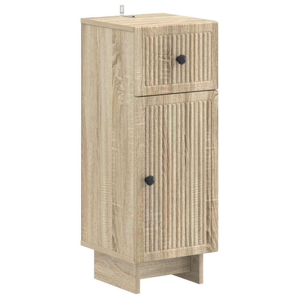 vidaXL Badrumsskrubb EDE Sonoma-ek 30 x 31 x 80 cm Konstruerat trä