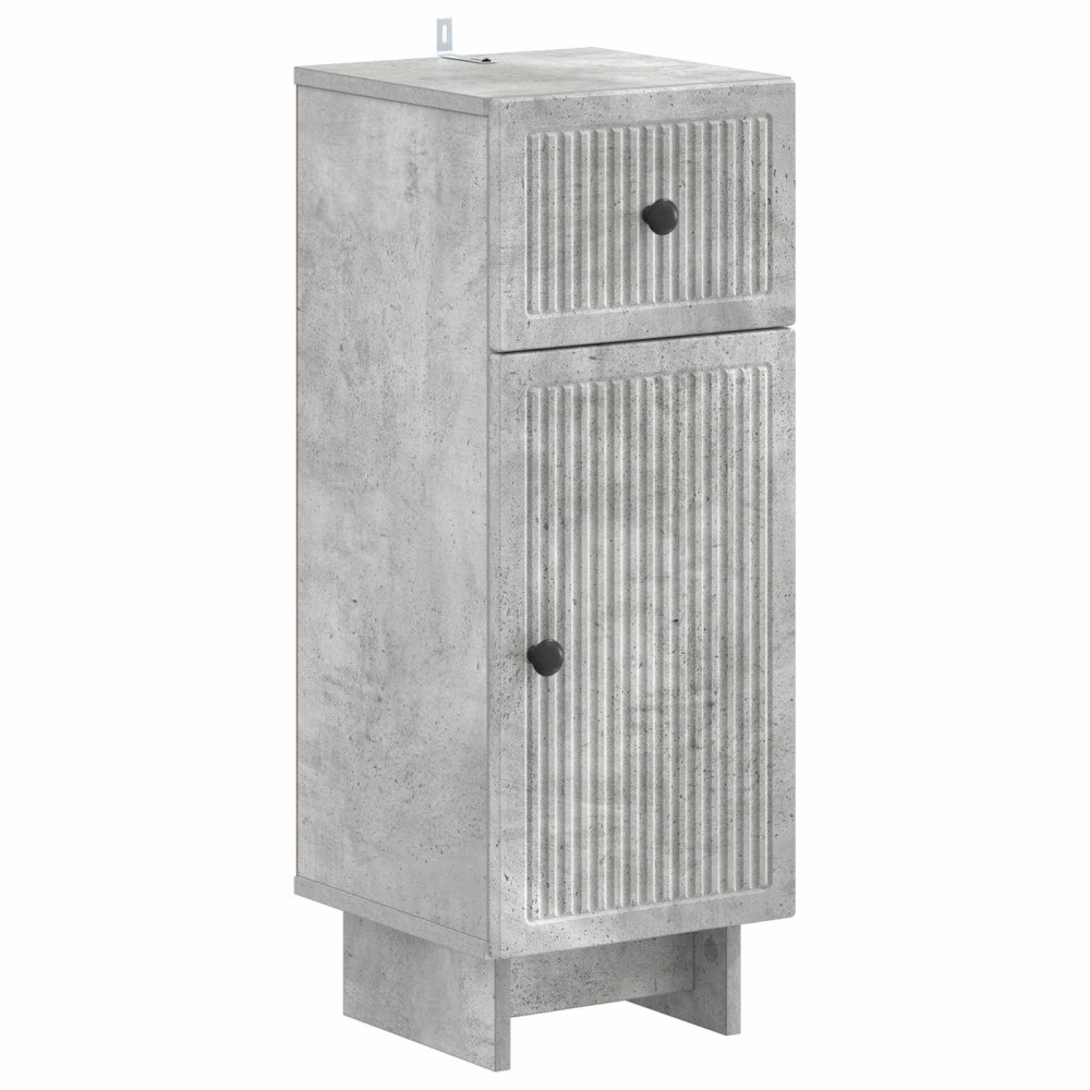 vidaXL Badrumsskrubb EDE Betonggrå 30 x 31 x 80 cm Konstruerat trä