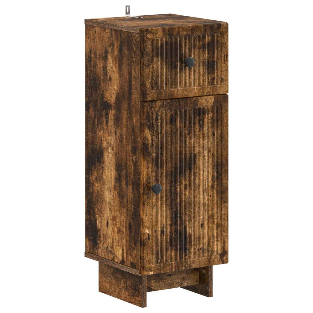 vidaXL Badrumsskrubb EDE Rökt ek 30 x 31 x 80 cm Konstruerat trä