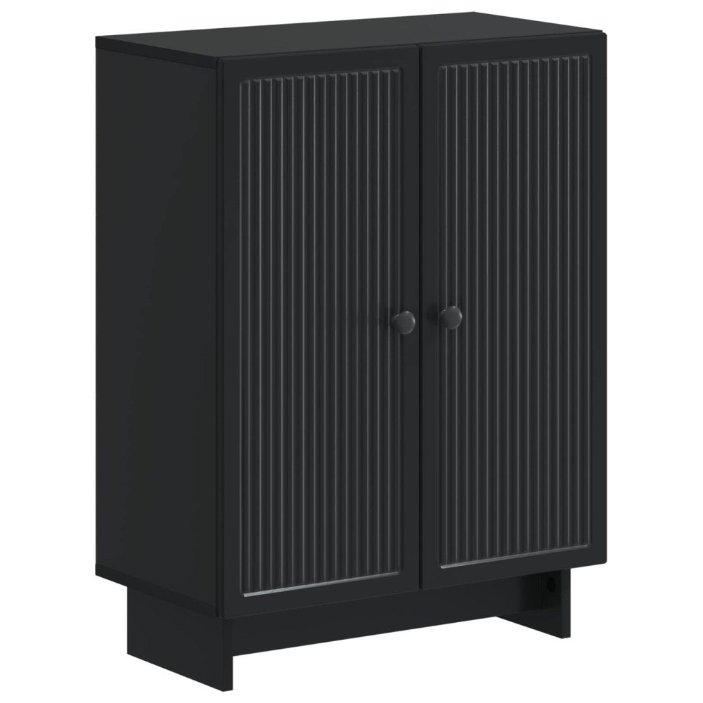 vidaXL Badrumsskrubb EDE Svart 59,5 x 31 x 80 cm Konstruerat trä