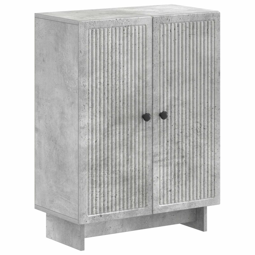 vidaXL Badrumsskrubb EDE Betonggrå 59,5 x 31 x 80 cm Konstruerat trä