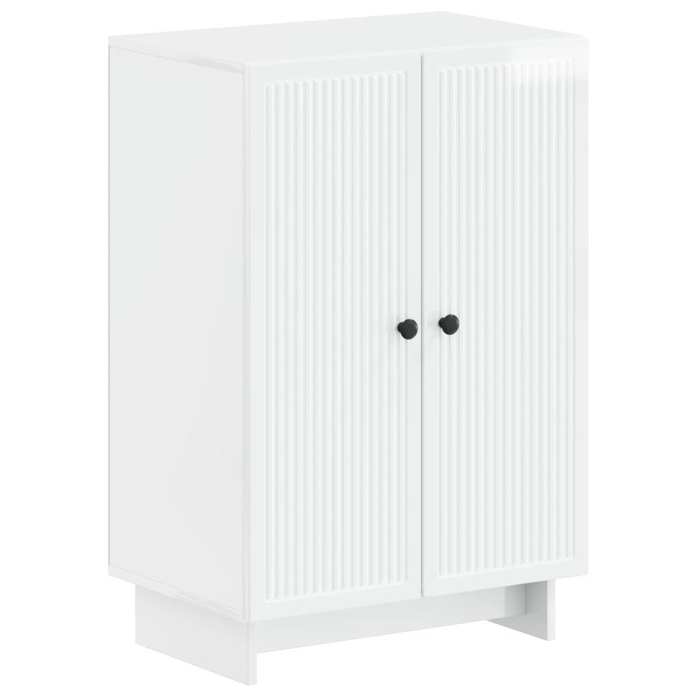 vidaXL Skoskåp EDE 59,5 x 39,5 x 90 cm Konstruerat trä Vit högglans