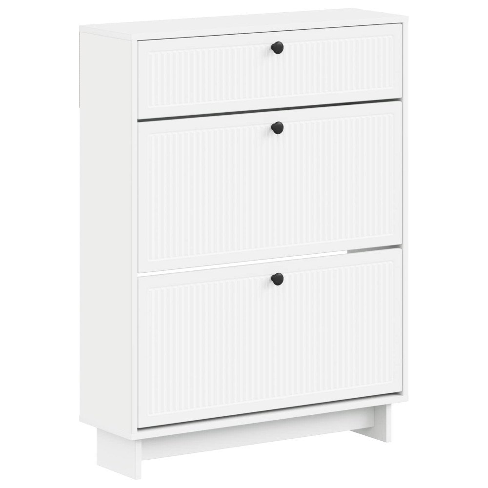 vidaXL Skoskåp EDE 78 x 24 x 103 cm Konstruerat trä Vit