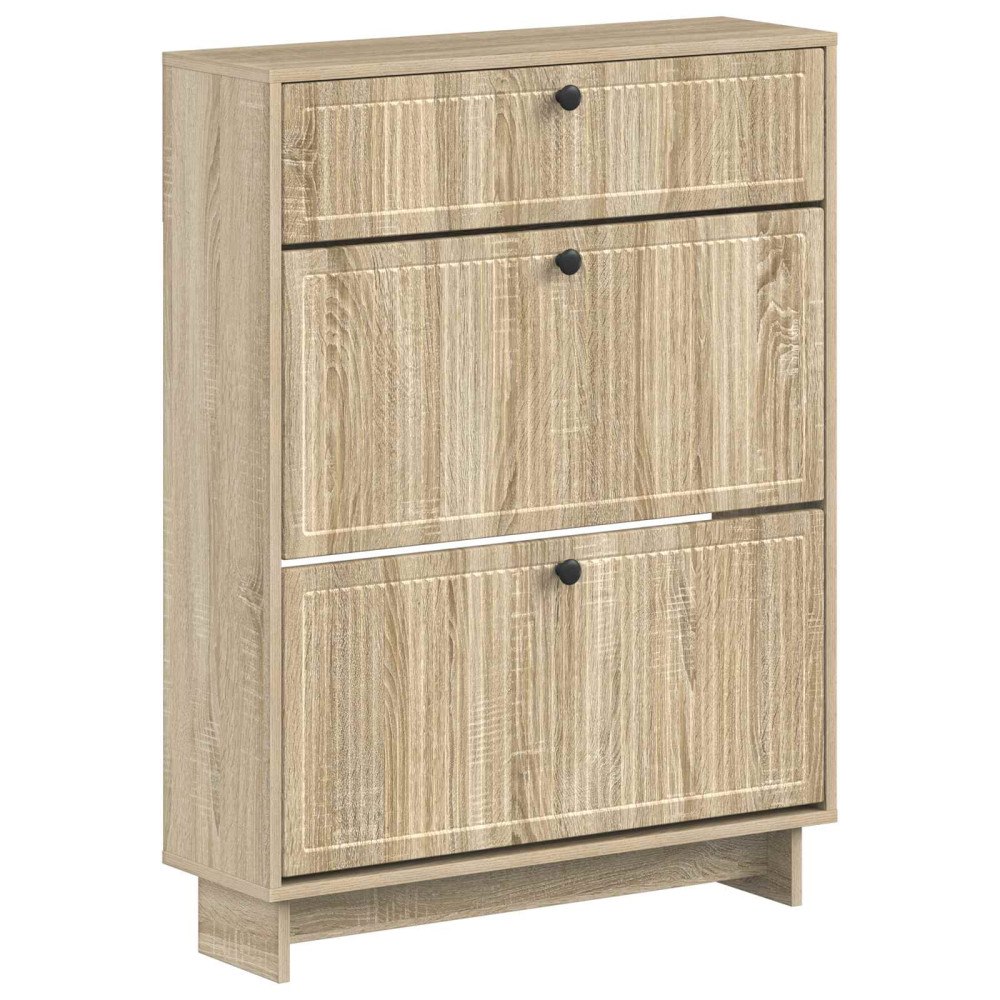 vidaXL Skoskåp EDE 78 x 24 x 103 cm Konstruerat trä Sonoma-ek