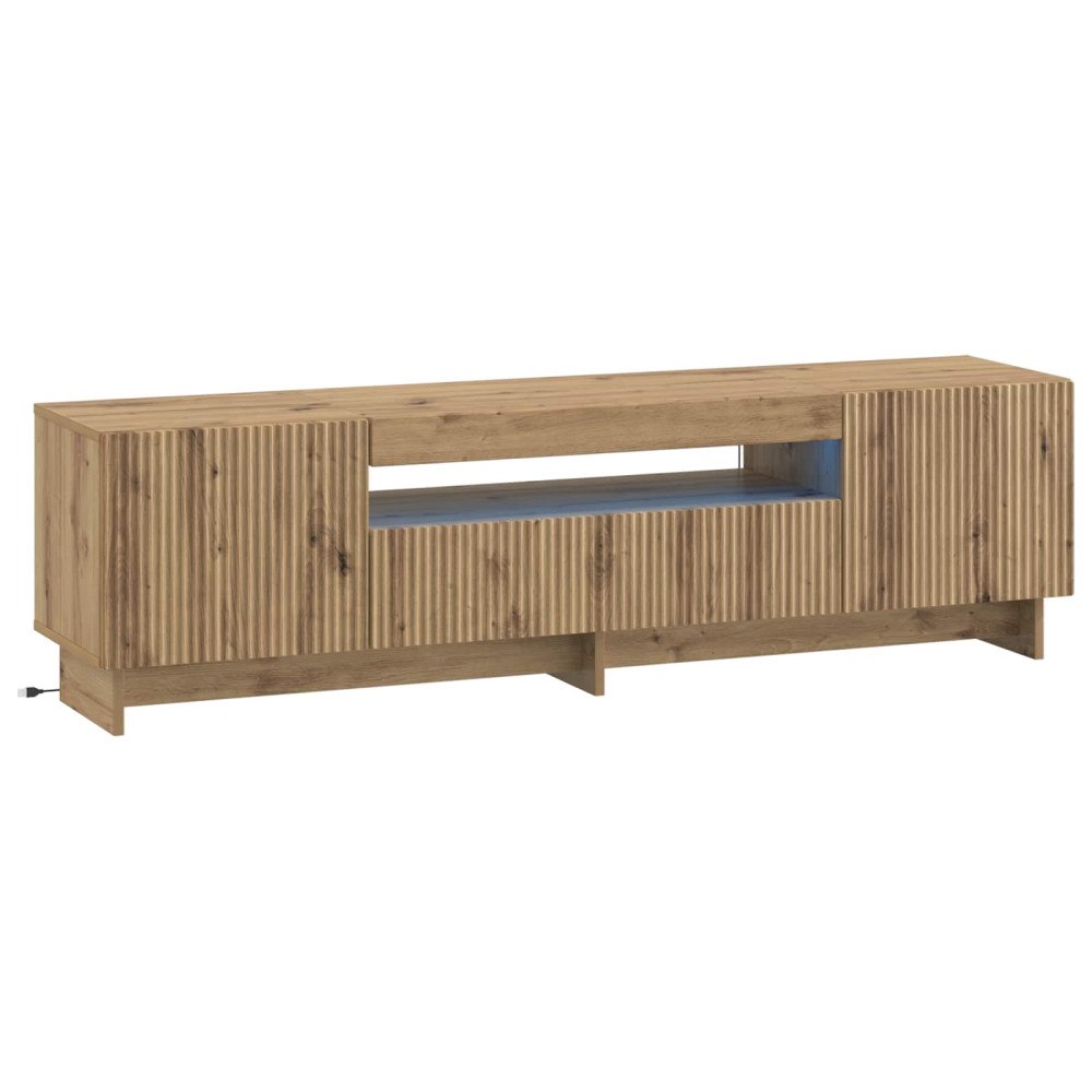 vidaXL LED TV-skåp Artisan-ek Konstruerat trä