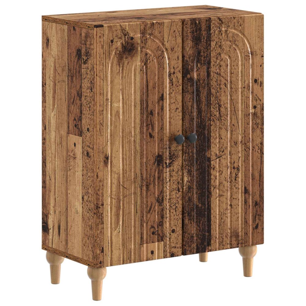 vidaXL Badrumsskrubb ALKMAAR Gammalt trä 59,5 x 31 x 80 cm
